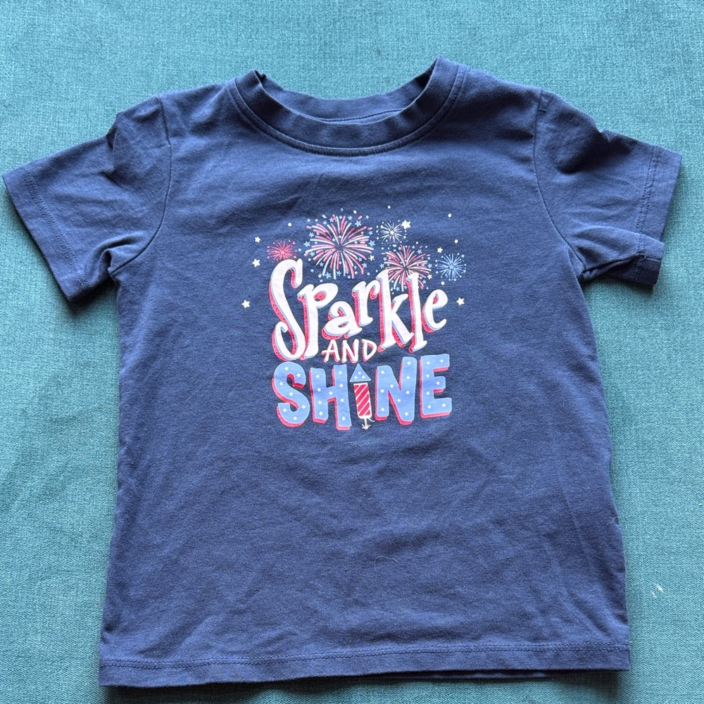 Ruffle Butts Sparkle and Shine Tee - Blue